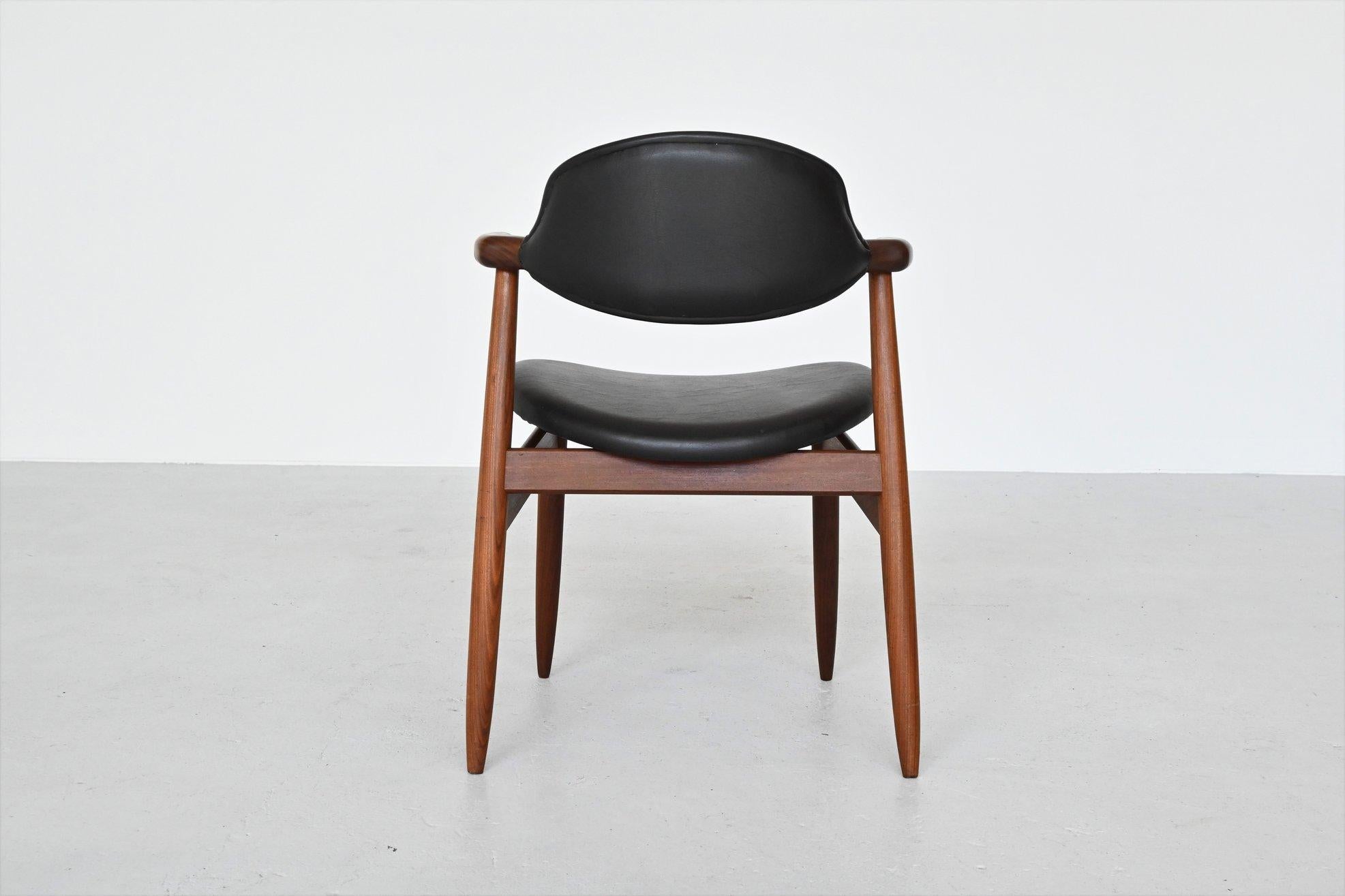 Dutch Tijsseling Cowhorn Chair Propos Hulmefa, The Netherlands, 1960