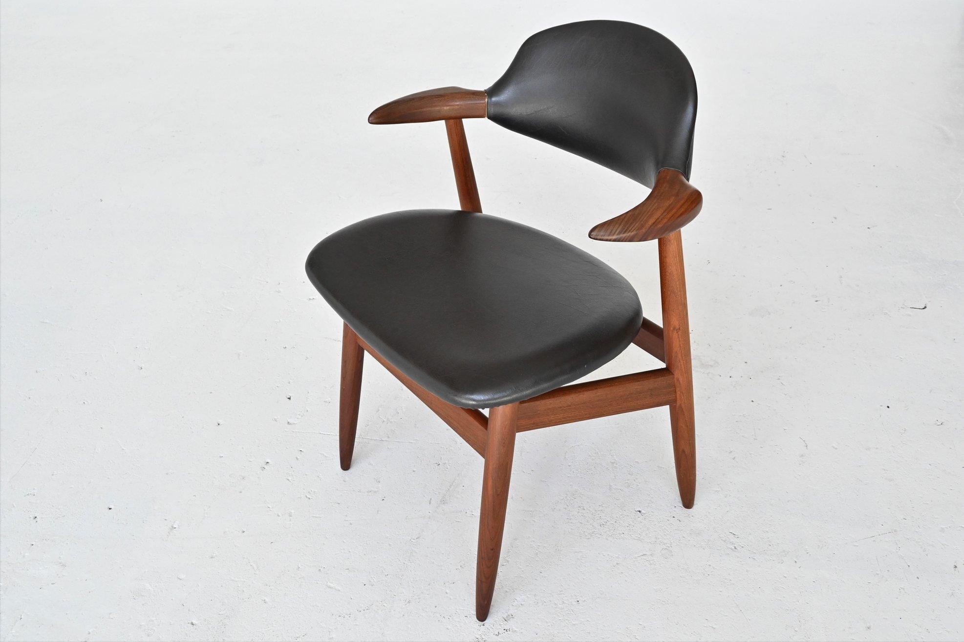 Woodwork Tijsseling Cowhorn Chair Propos Hulmefa, The Netherlands, 1960