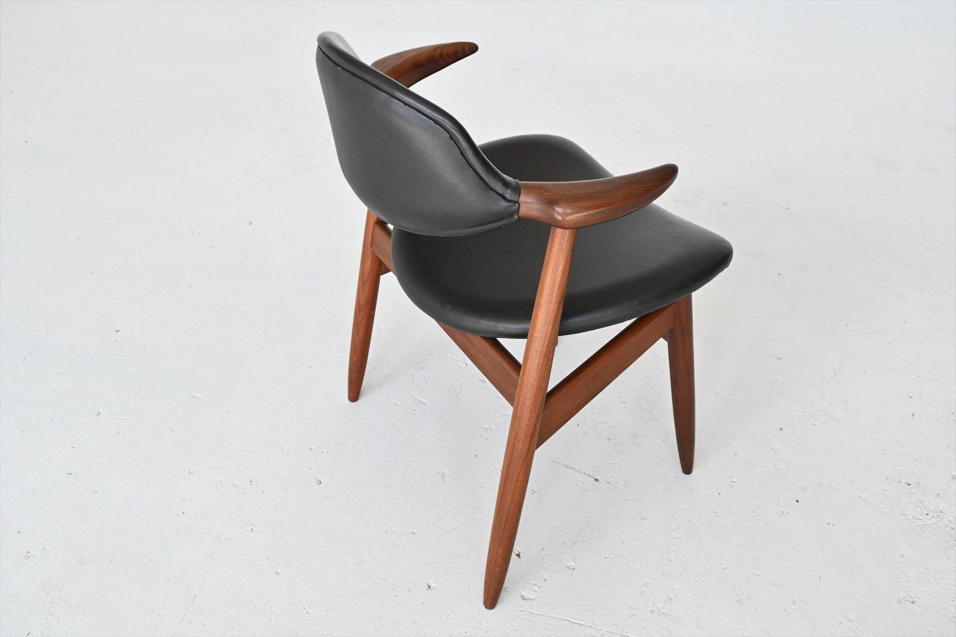 Tijsseling Cowhorn Chair Propos Hulmefa, The Netherlands, 1960 In Good Condition In Etten-Leur, NL