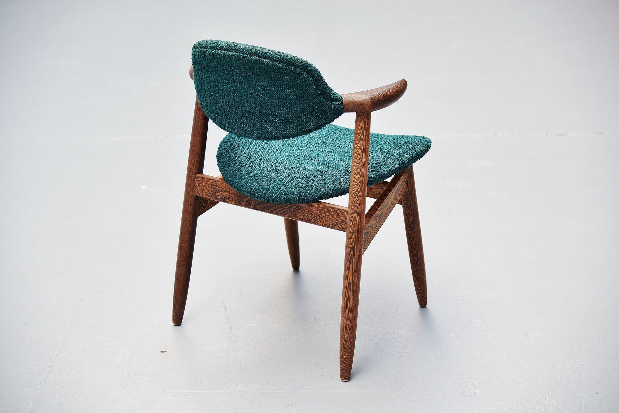 Mid-20th Century Tijsseling Cowhorn chairs by Hulmefa Holland, 1960