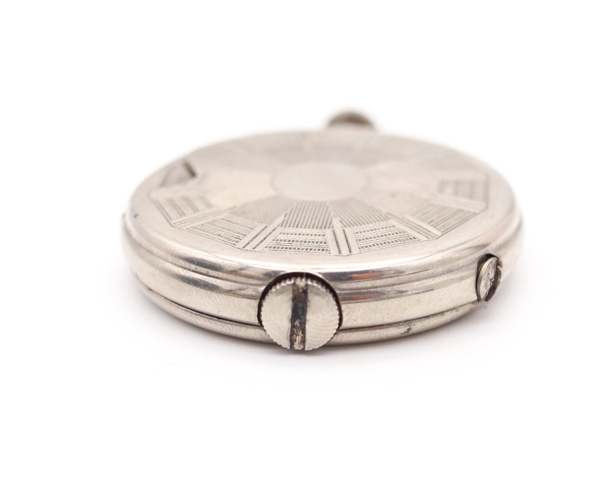 Art Déco TIK-TAK Dubsky 1930 Austria Semi Automatic Pocket Petrol Lighter In Chromed in vendita