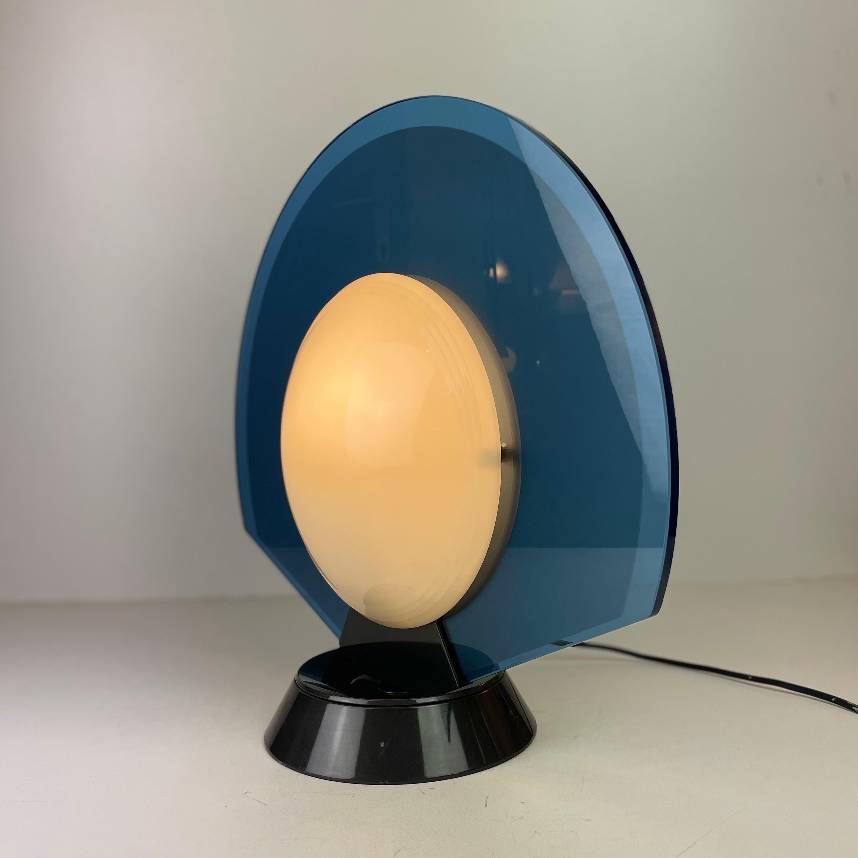 Italian TIKAL Postmodern Table Lamp by P.G. Ramella for Arteluce, 1980s For Sale