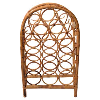 Bohemian Open Weave Hand-Crafted Reed Caning Bamboo Magazine Basket ...