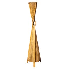 Retro Tiki Bamboo Floor Lamp