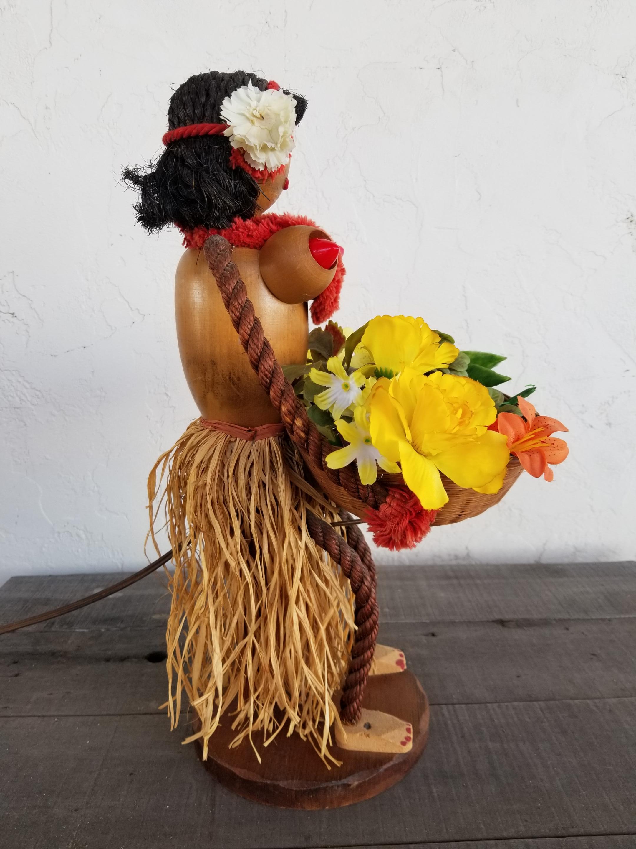 American Tiki Hawaiian Hula Dancer Lamp For Sale