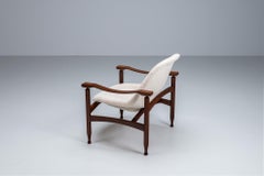Sessel "Tiki" aus Teakholz und Bouclé Busnelli Italien 1960