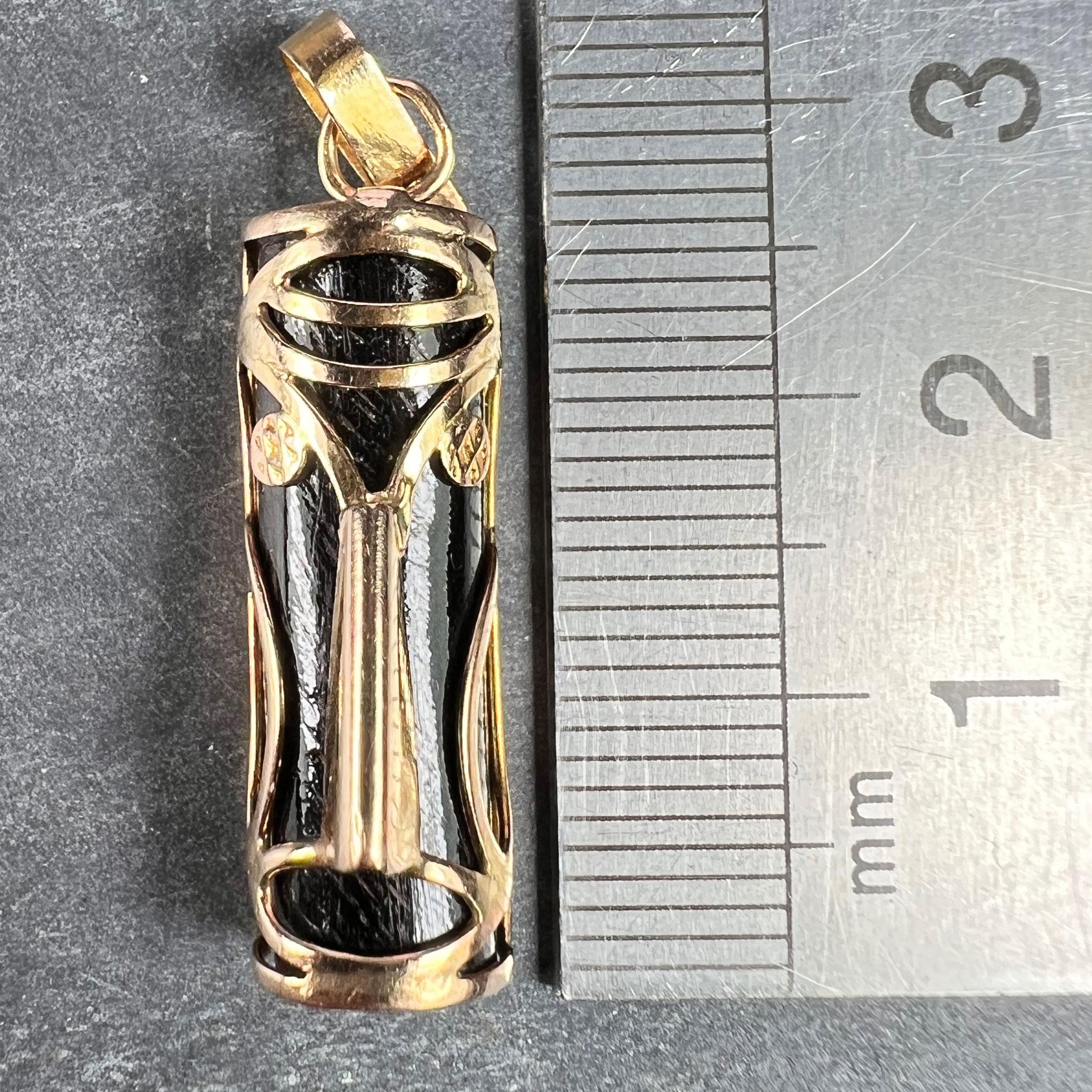 Ciondolo portafortuna in oro rosa 14K con maschera Tiki Touch Wood in vendita 5