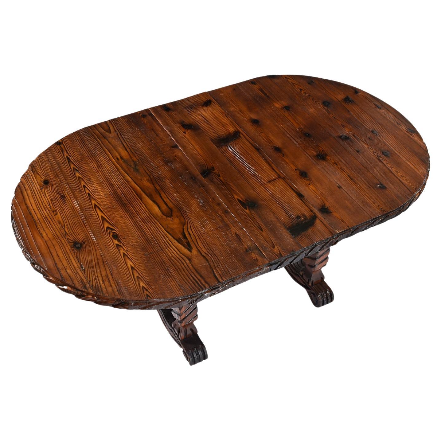 This is the first time in 13 years of business that we've had this illusive WItco Dining Table.  The base on this is really a spectacle of pure tiki madness.  The box-pedestal style is also interesting and unique in the way it evokes the look of an