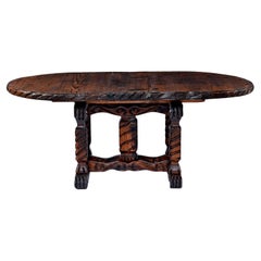Tiki Style Witco Dining Table With Leaf by William Westenhaver