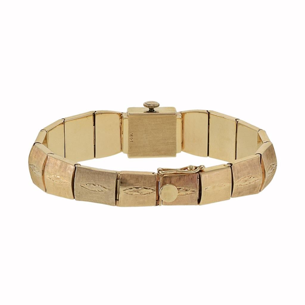 Tilbury 14K Yellow Gold Bracelet Watch In Good Condition For Sale In New York, NY