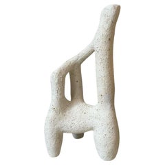 Tilcara White Ceramic Vessel, Vase, Sculpture by Airedelsur
