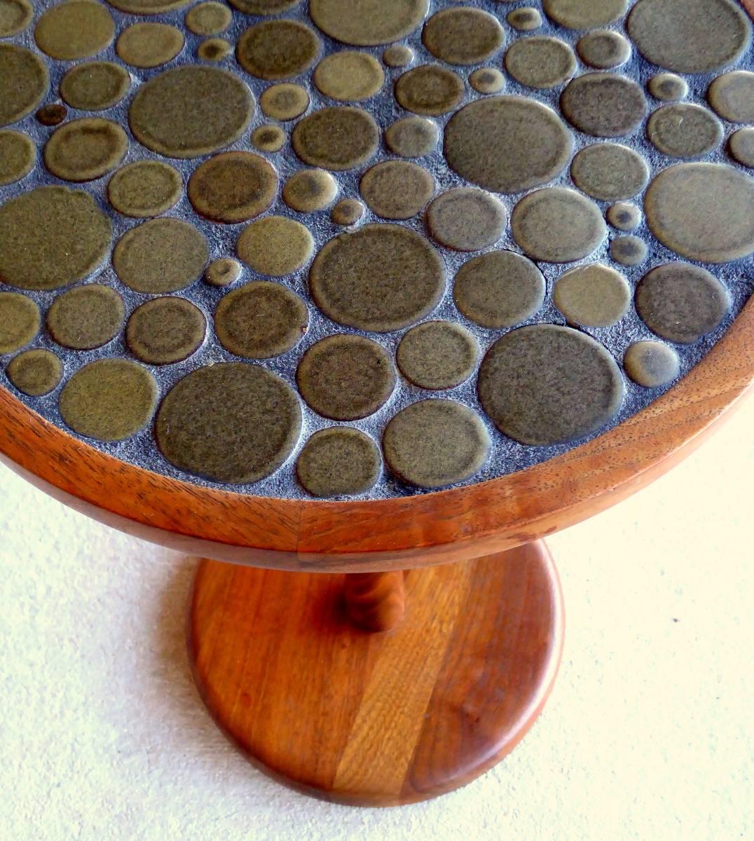 Tile and Teak Nesting Tables by Martz for Marshall Studios For Sale 1