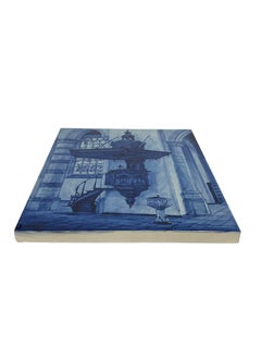 Piastrella di Porceleyne Fles Delft raffigurante il pulpito della Oude Kerk , 1961