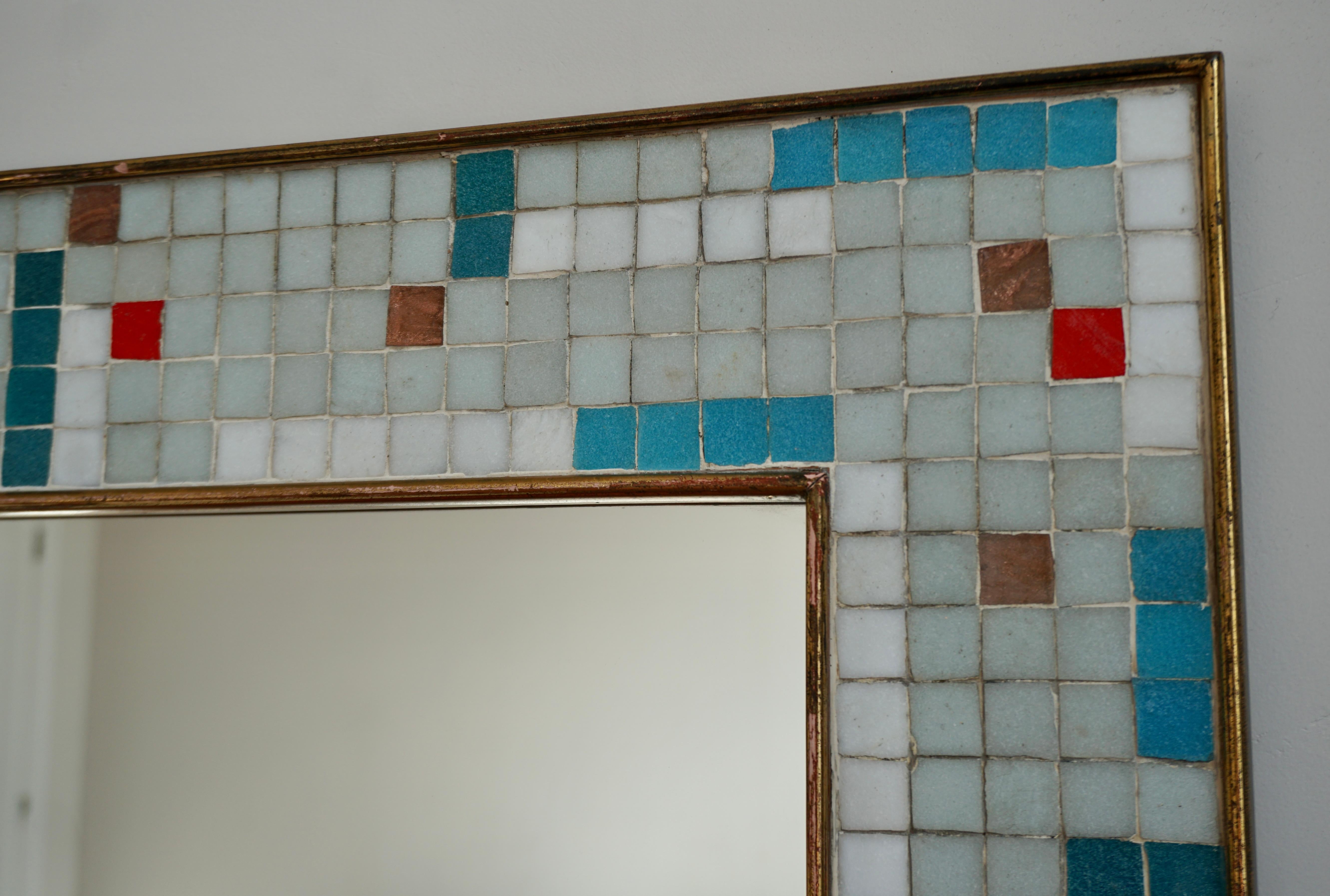 Hollywood Regency Tile Mosaic Mirror