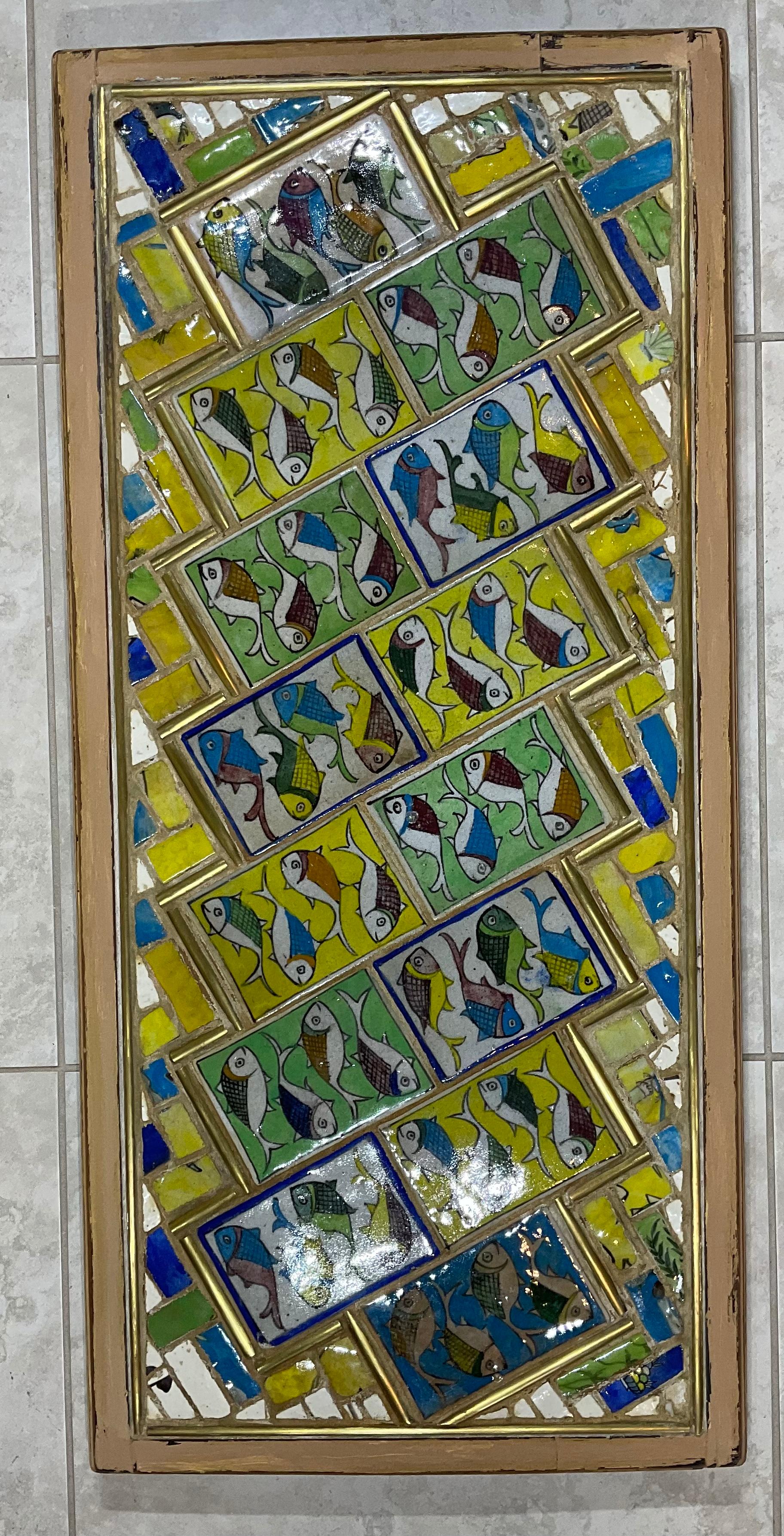 Tile Mosaic Wall Hanging by Joseph Malekan For Sale 6