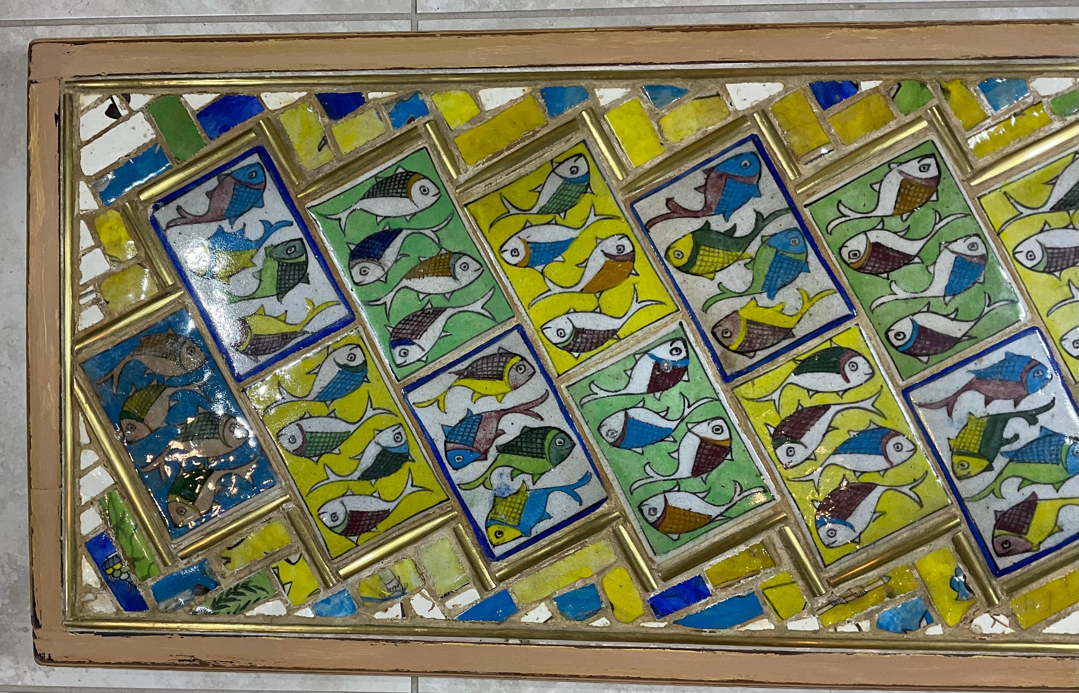 Kachel-Mosaik-Wandleuchter von Joseph Malekan im Angebot 9