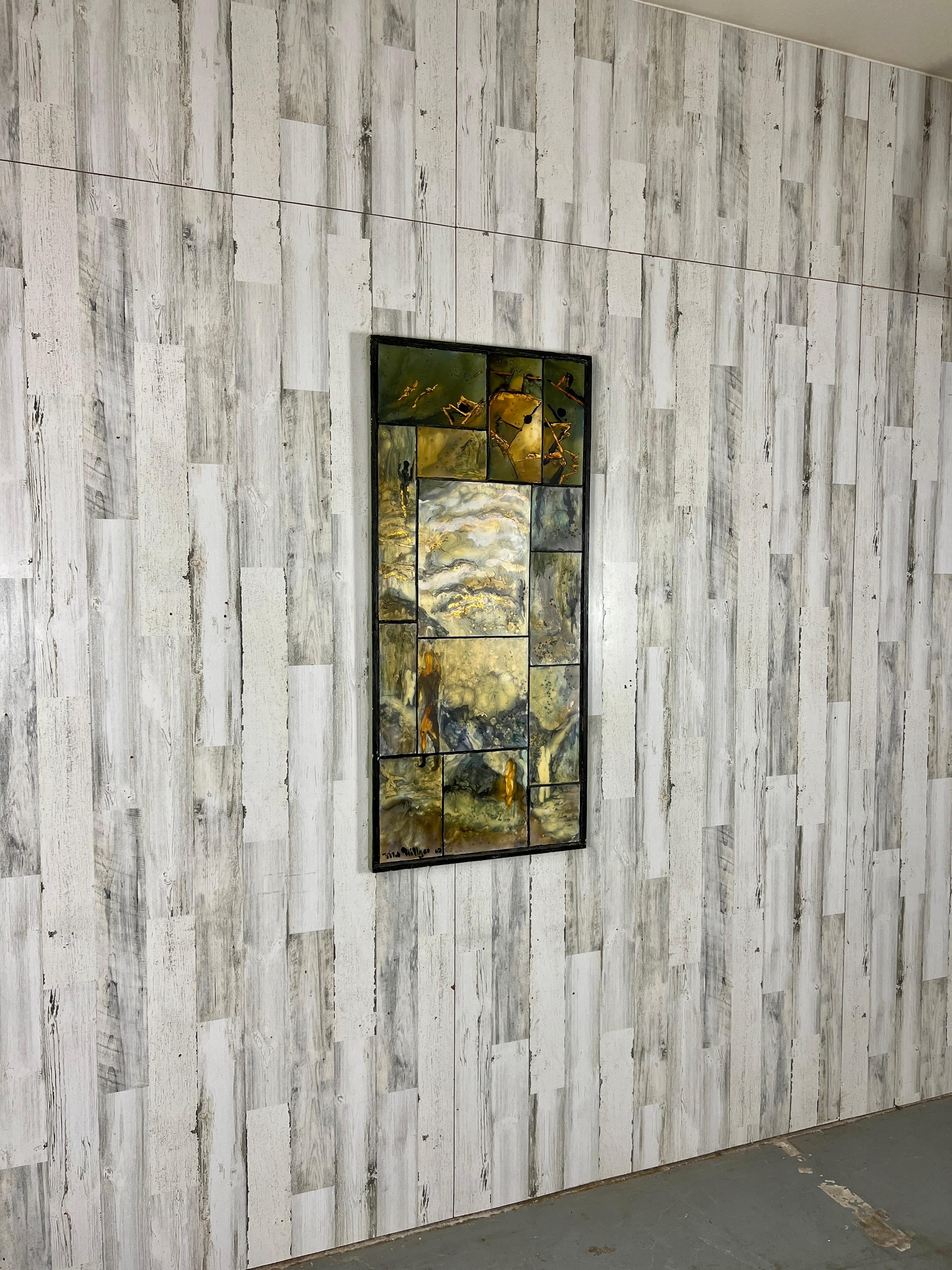 Tile Mural by Melvin G. Hillger In Good Condition For Sale In Denton, TX