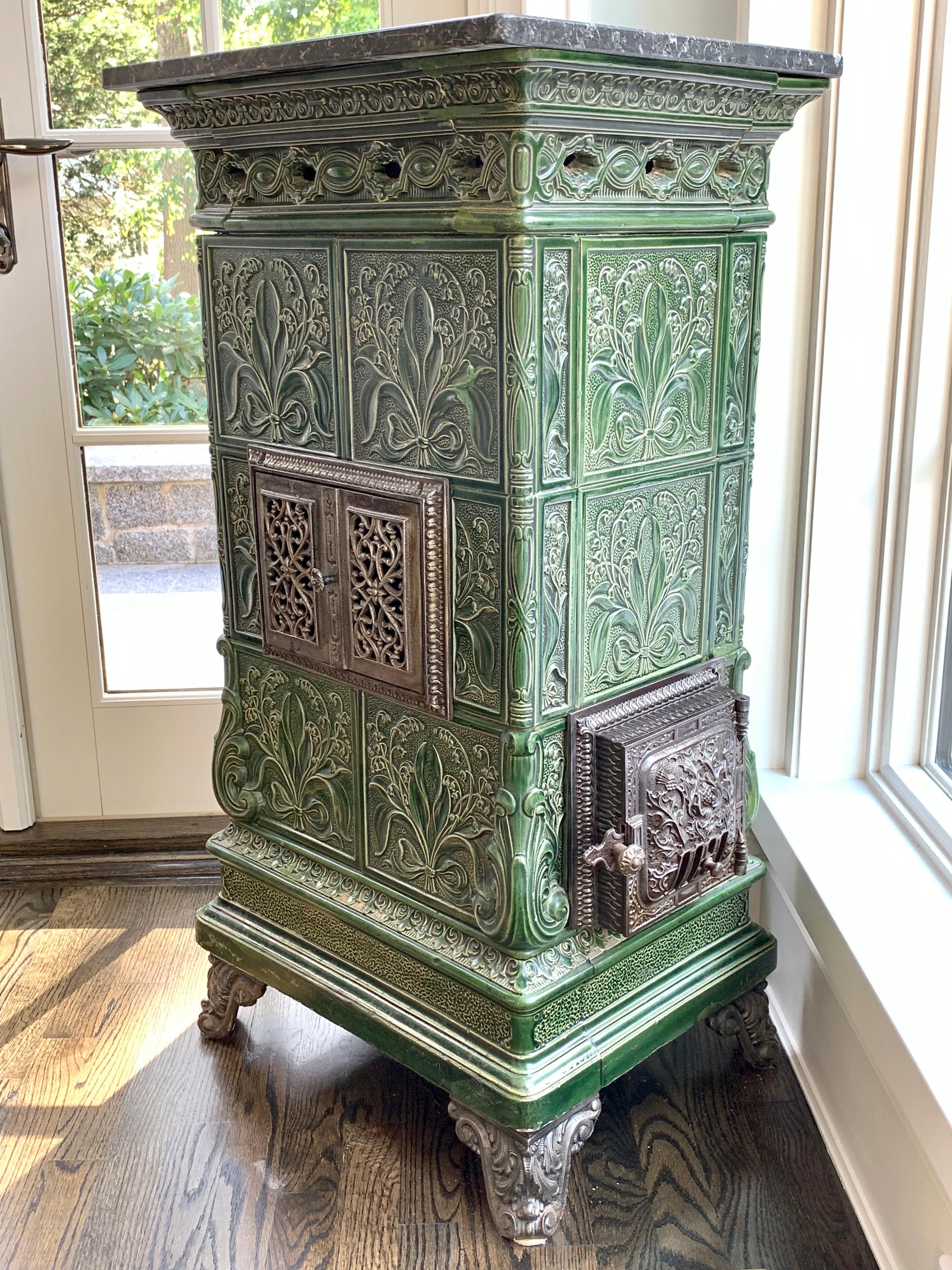 tiled stove