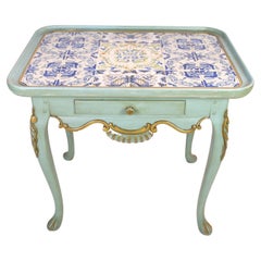 Tile Table, Painted, Rococo Form, 1780
