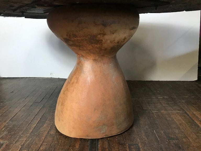 Tile Top and Terracotta Dining Table by Marguerite Antell "Mushroom