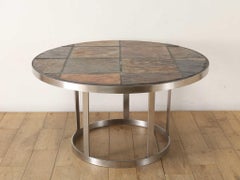 Table basse à plateau carrelé, années 1980