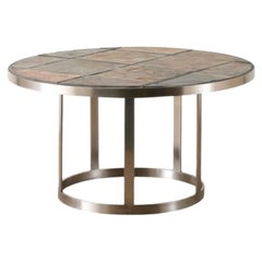 Table basse à plateau carrelé, années 1980
