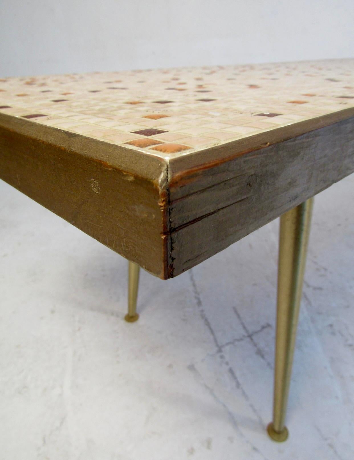 Laiton Table basse en mosaïque en vente