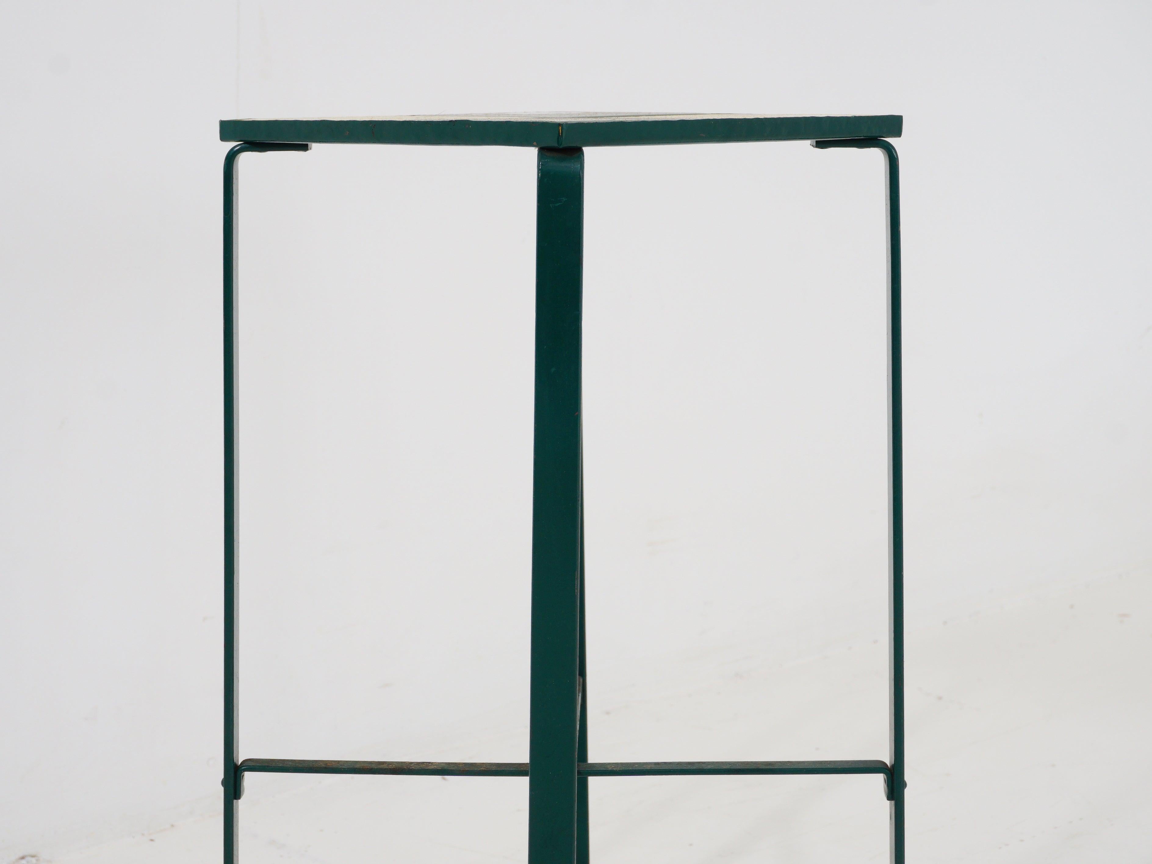 Mid-Century Modern Tile Top Plant Stand
