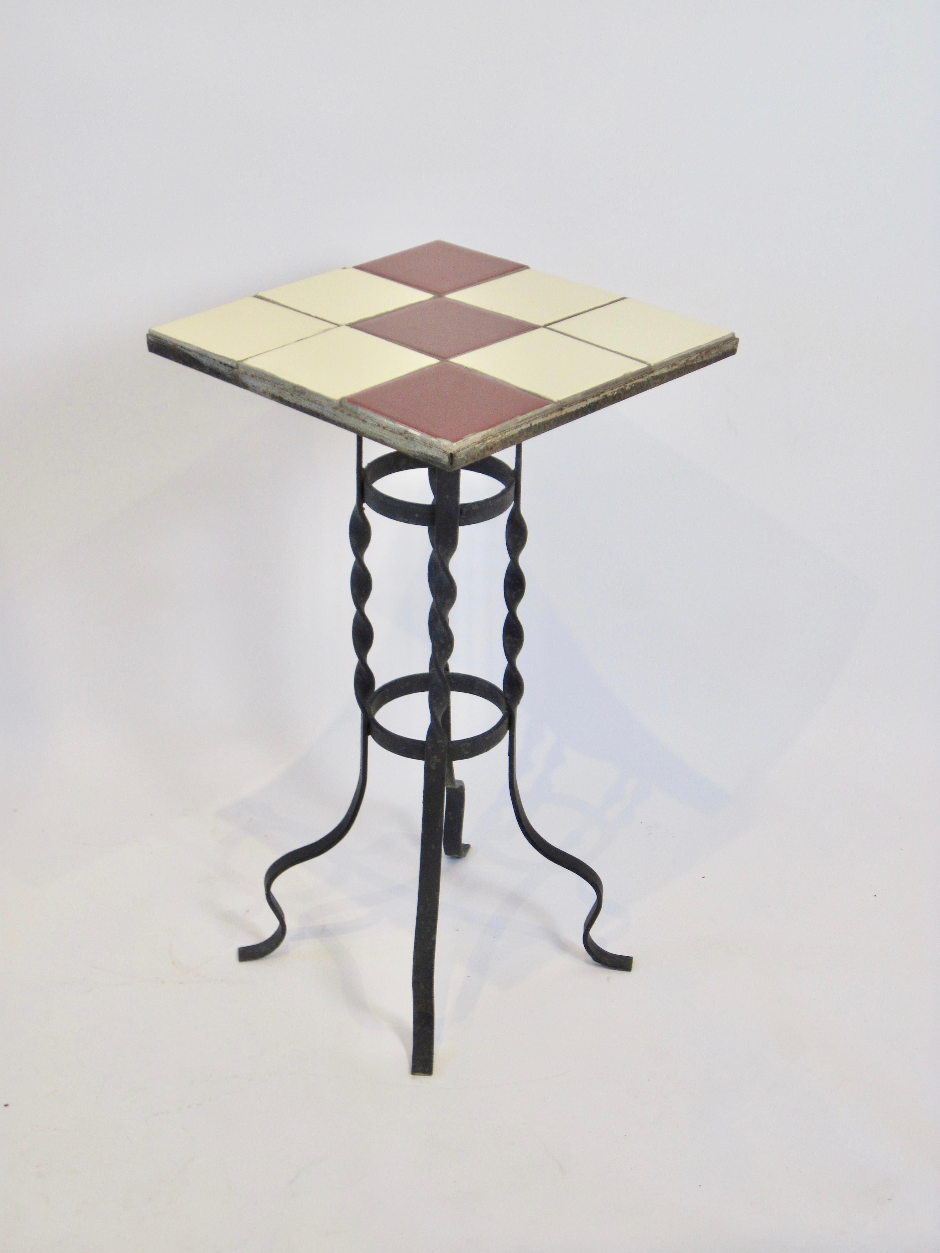 tile top plant stand