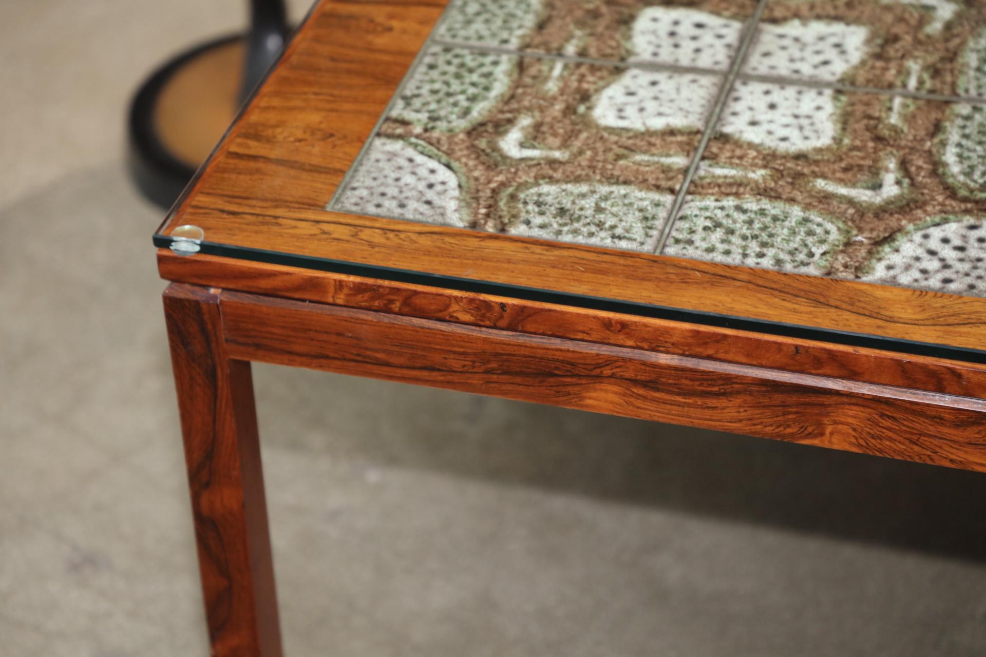 side table with tile top