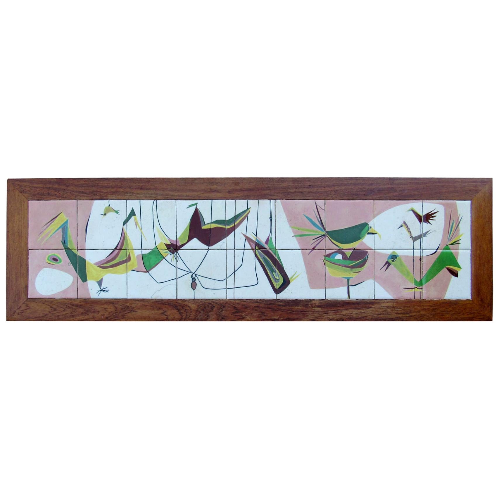 Italian Tile Top Table, Italy, 1960s For Sale