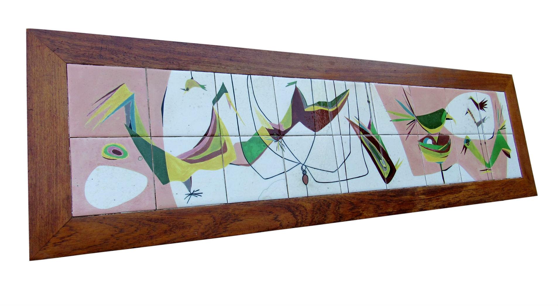Tile Top Table, Italy, 1960s In Good Condition For Sale In Surprise, AZ