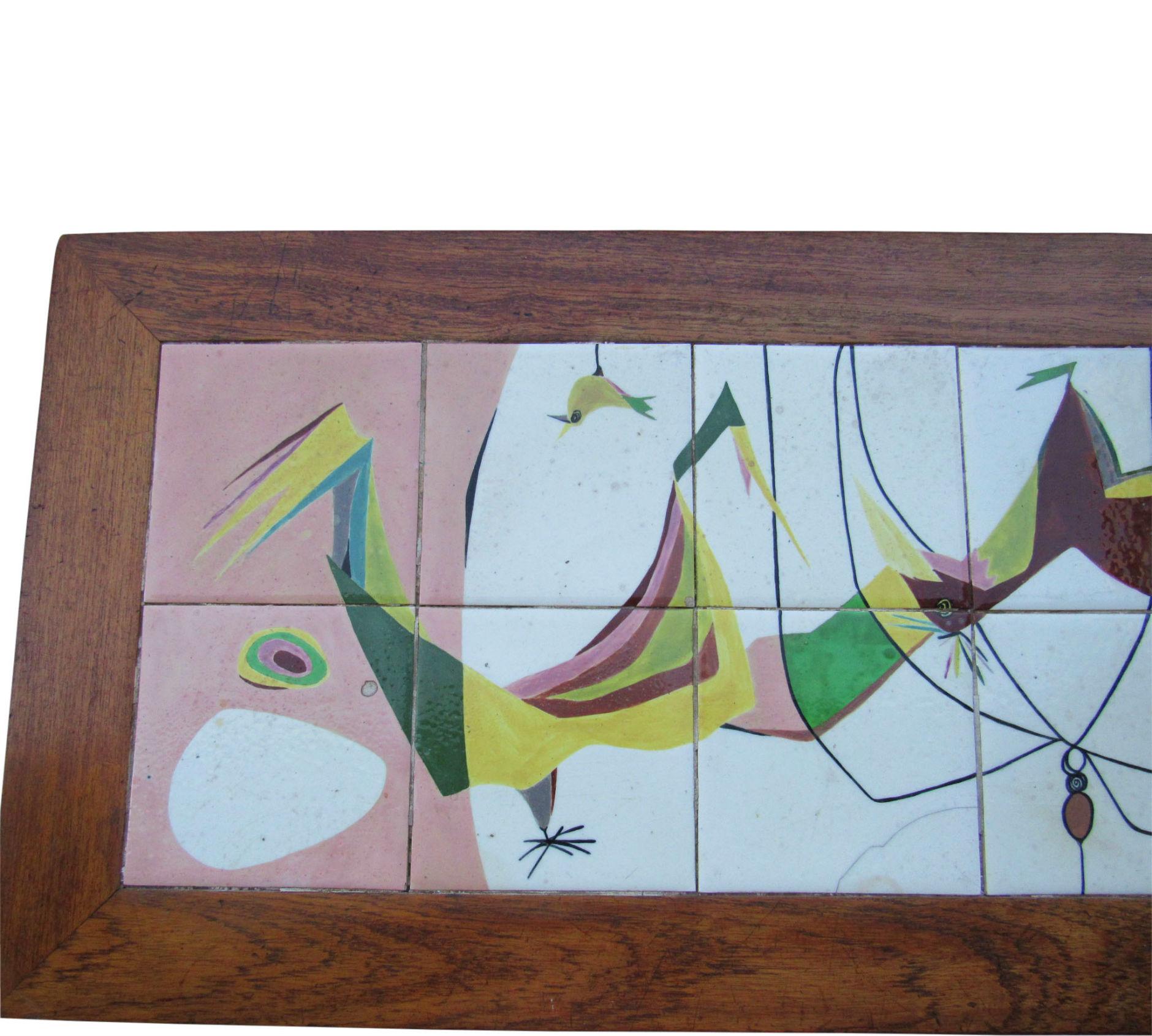 20th Century Tile Top Table, Italy, 1960s For Sale