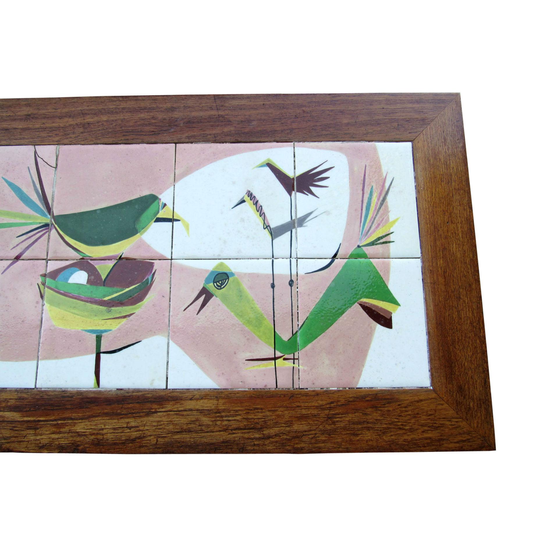 Ceramic Tile Top Table, Italy, 1960s For Sale
