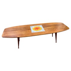 Tile Top Walnut Coffee Table