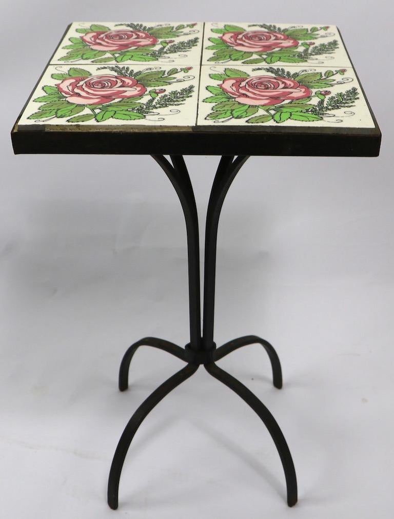 Tile Top Wrought Iron Base Plant Stand Table at 1stDibs | tile top ...