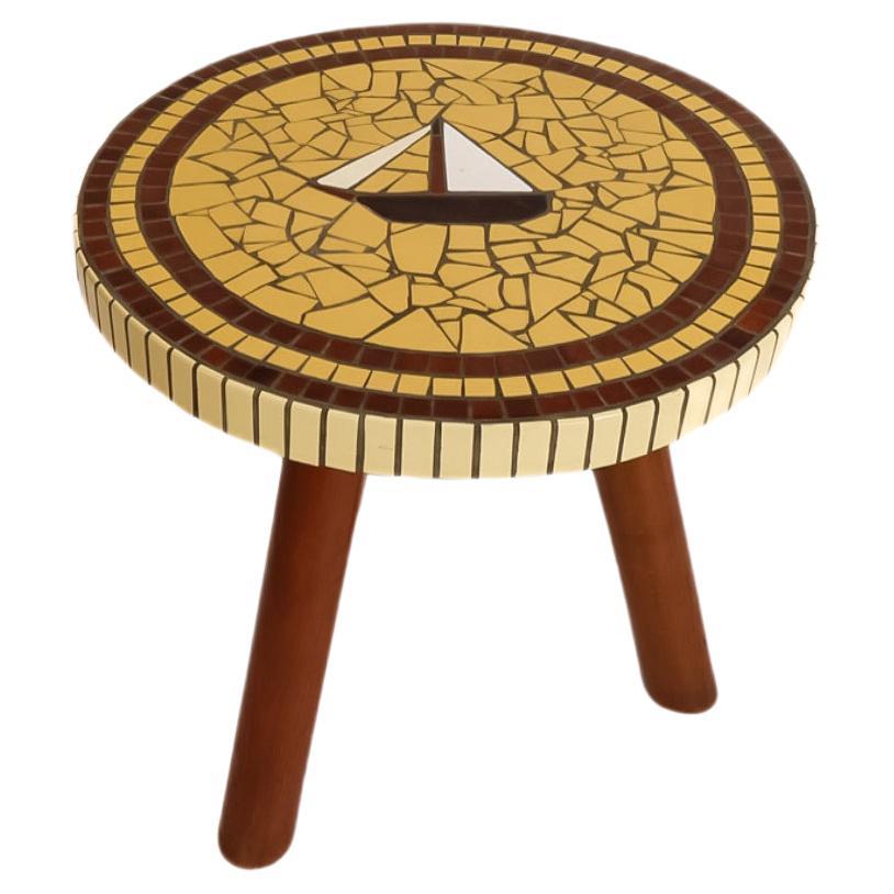 Danish Deco Tiled Club-Leg Cocktail Table after Otto Færge For Sale