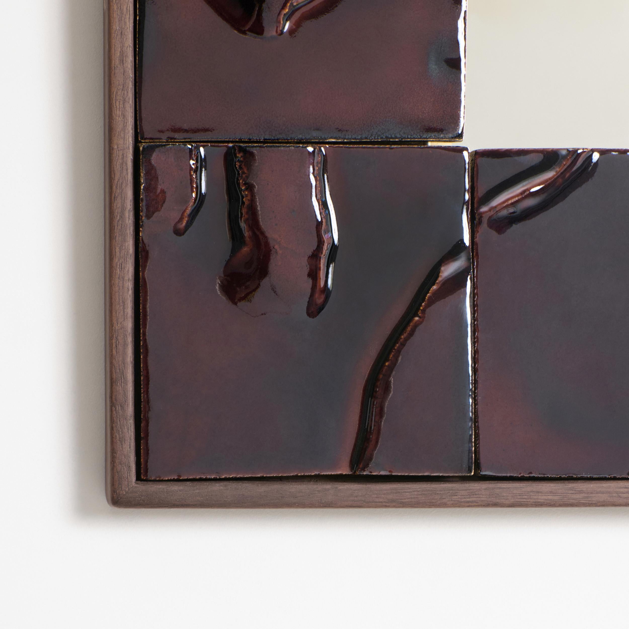 Modern Tiled Mirror For Sale