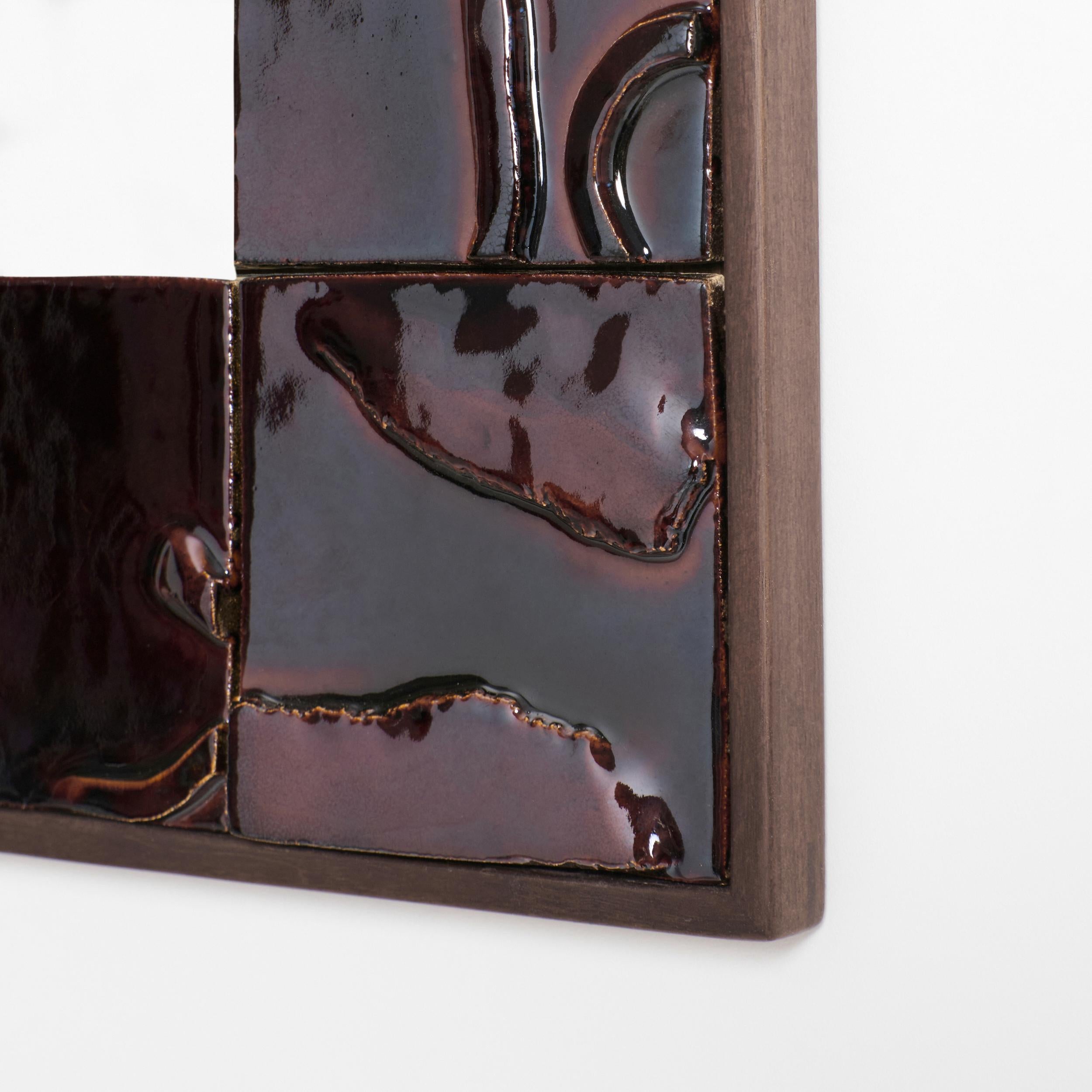 Hand-Crafted Tiled Mirror For Sale