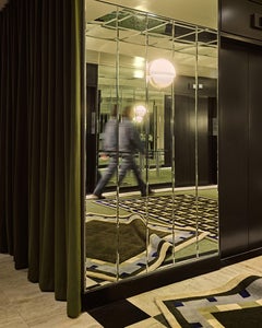 Tiled Rug in Pandan, Hand-Knotted Wool