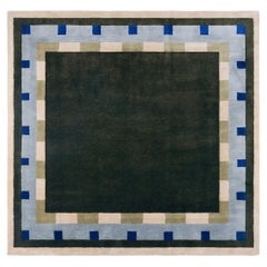 Tiled Rug in Pandan, Hand-Knotted Wool