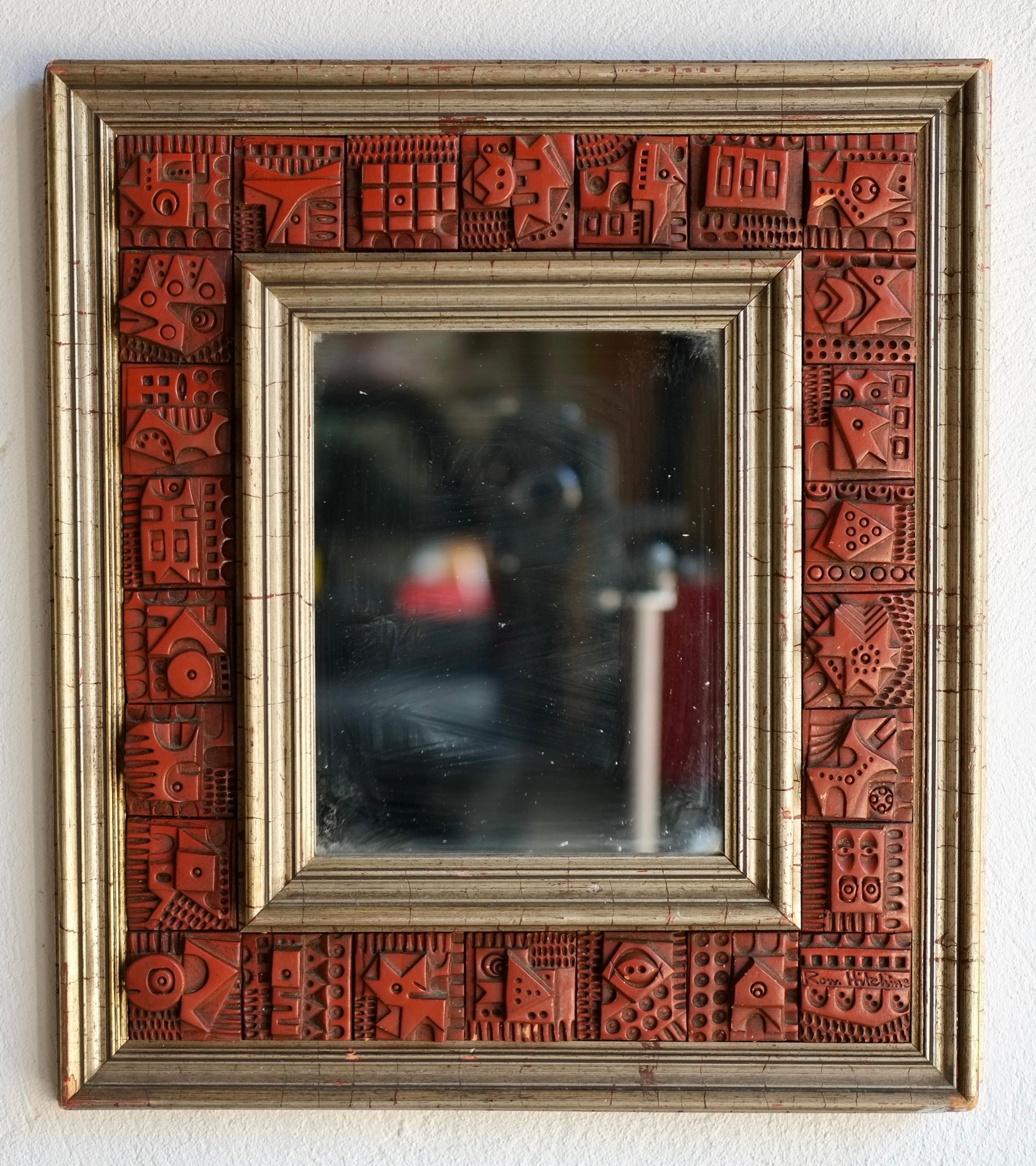 Mid-20th Century Tiled Wall Mirror, Ron Hitchins