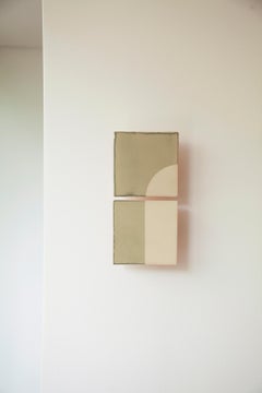 Tiles Door Green Ceramic Decorative Wall Lamp by Violaine d'Harcourt
