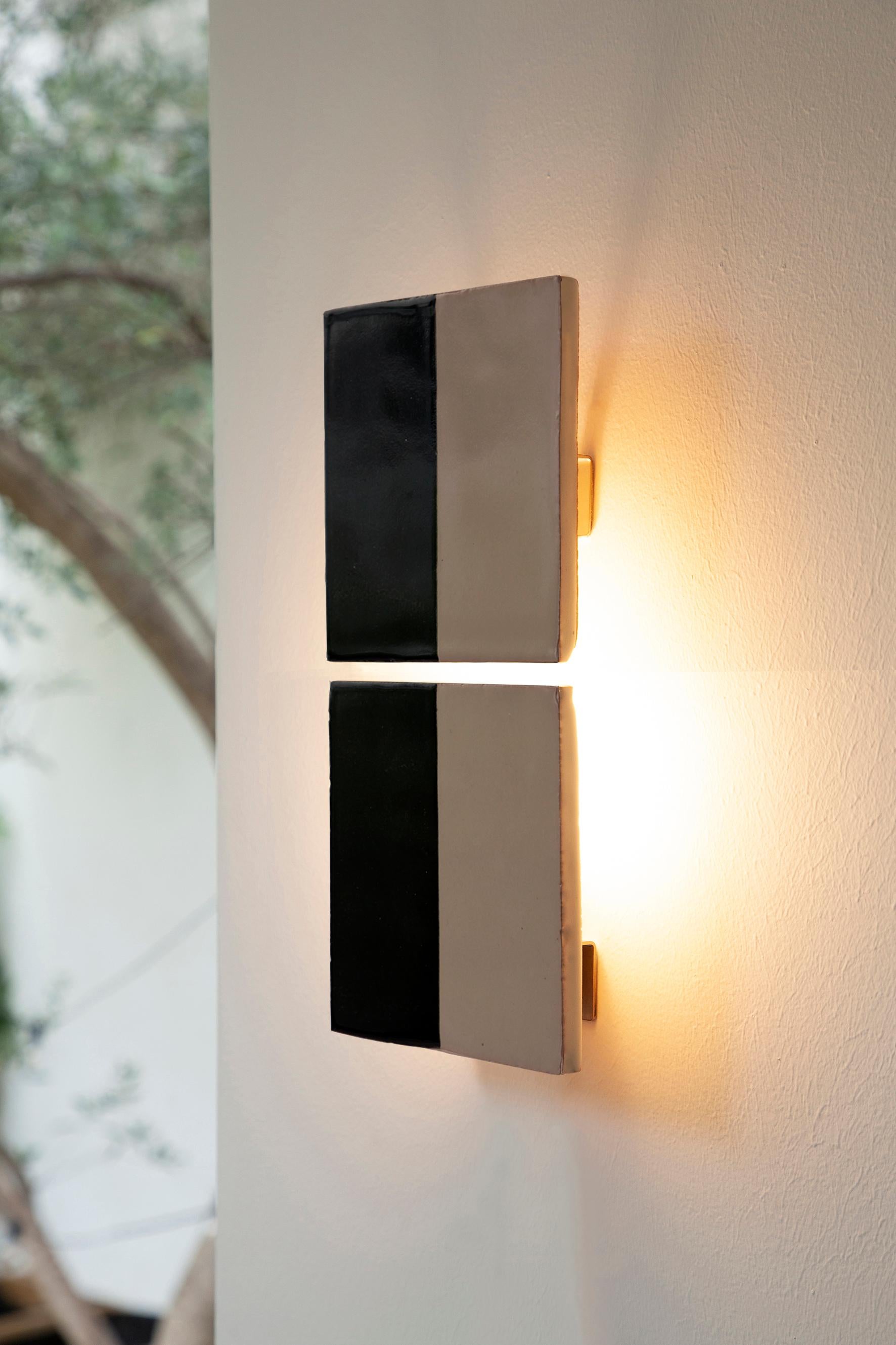 Autre Applique décorative en céramique noire de Tiles Line par Violaine d'Harcourt en vente