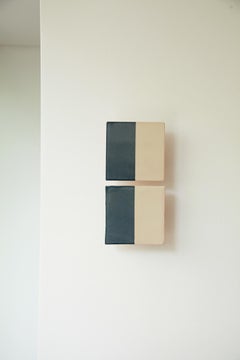 Tiles Line Blue Ceramic Decorative Wall Lamp by Violaine d'Harcourt