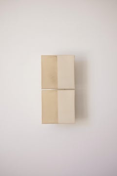 Tiles Line Cream Ceramic Decorative Wall Lamp by Violaine d'Harcourt