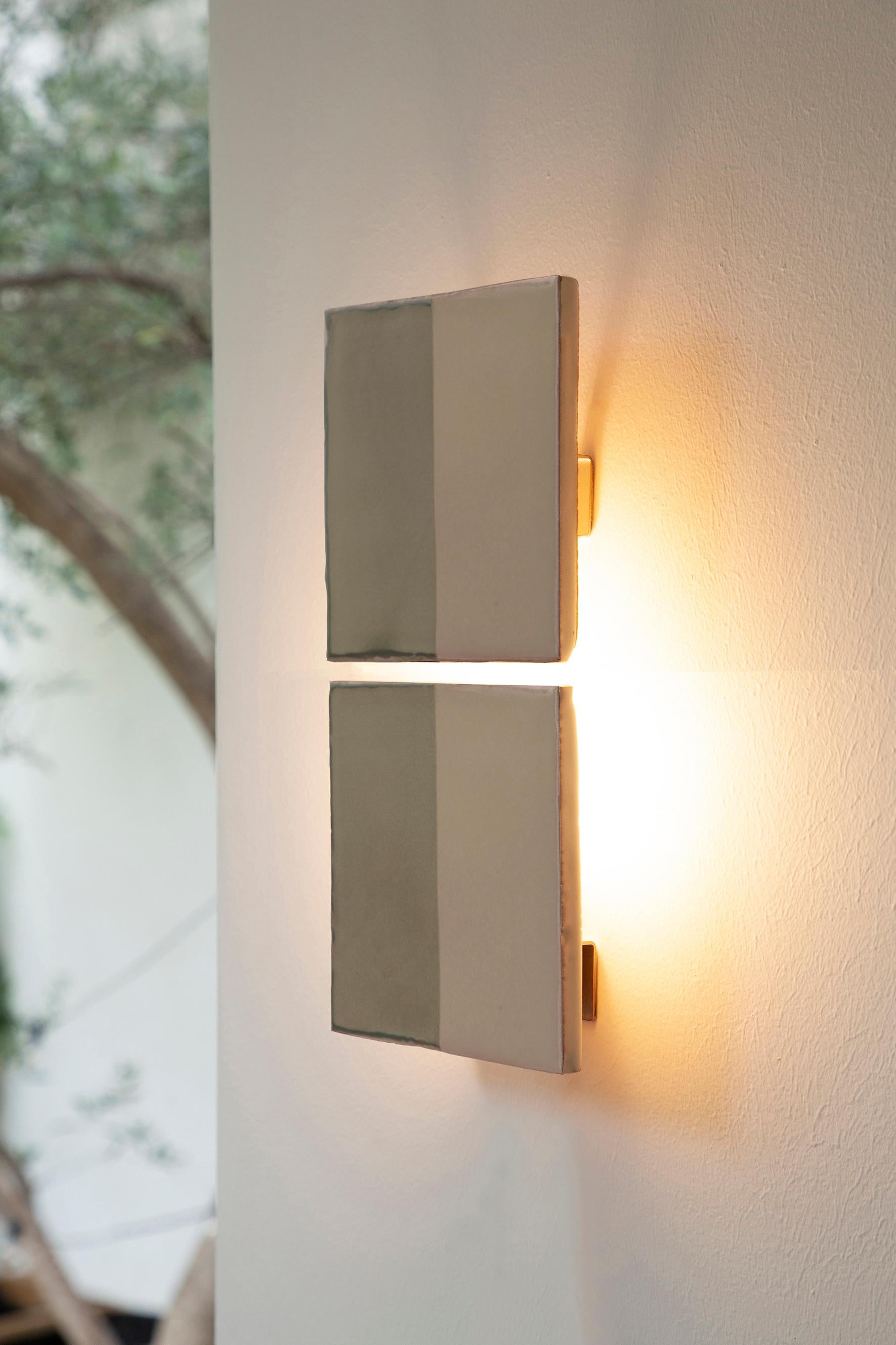 Autre Applique décorative en céramique verte de Tiles Line par Violaine d'Harcourt en vente
