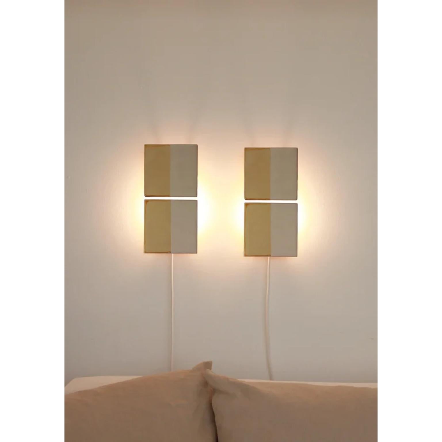 Céramique Applique décorative en céramique jaune Tiles Line by Violaine d'Harcourt en vente