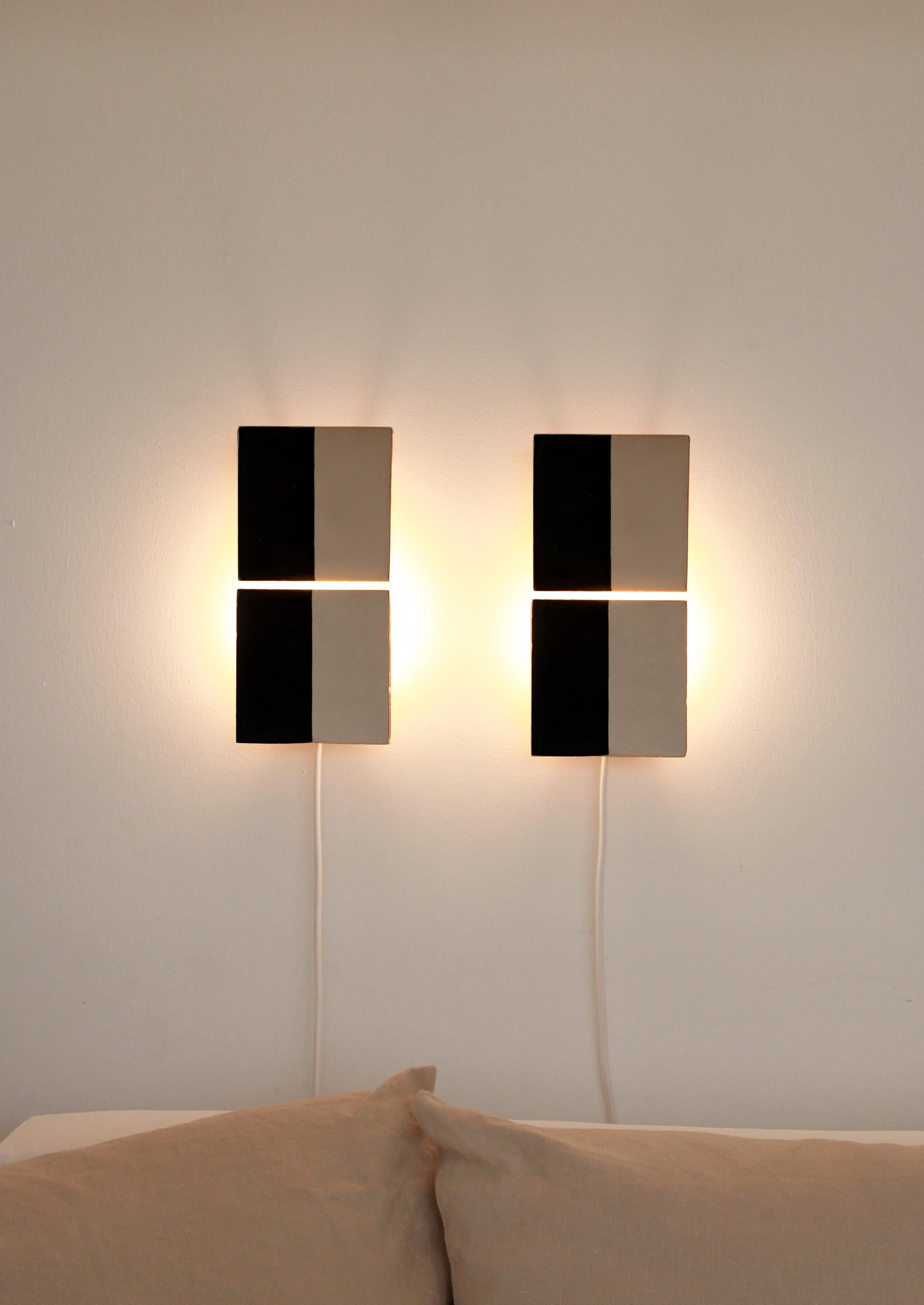 Applique décorative en céramique jaune Tiles Line by Violaine d'Harcourt en vente 1