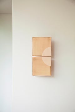 Tiles Moon Cream Ceramic Decorative Wall Lamp by Violaine d'Harcourt